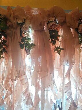 Beautiful, handmade set of 12 luxury wedding aisle/chair coverings!